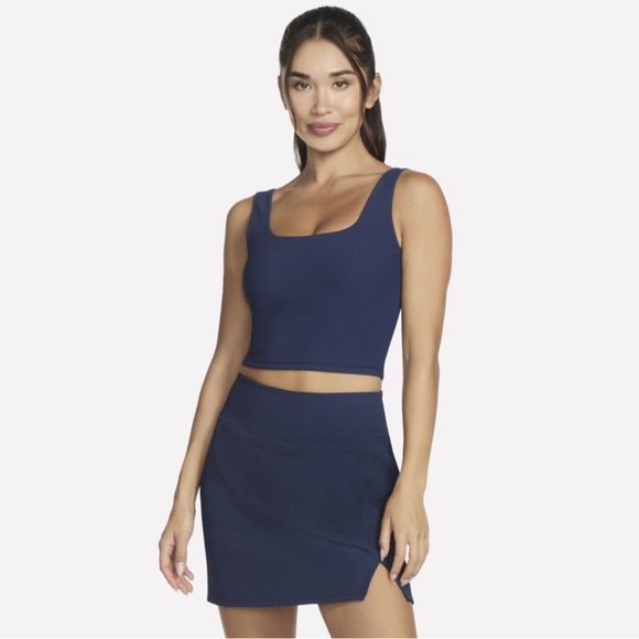 Skechers Tops - Skechers Teal Athletic GO FLEX RIB Longline Bra/Crop Top - M